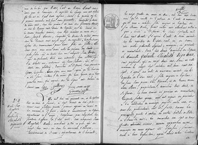 registre paroissial ancien ouvert, écriture à la plume, archives d'état civil
